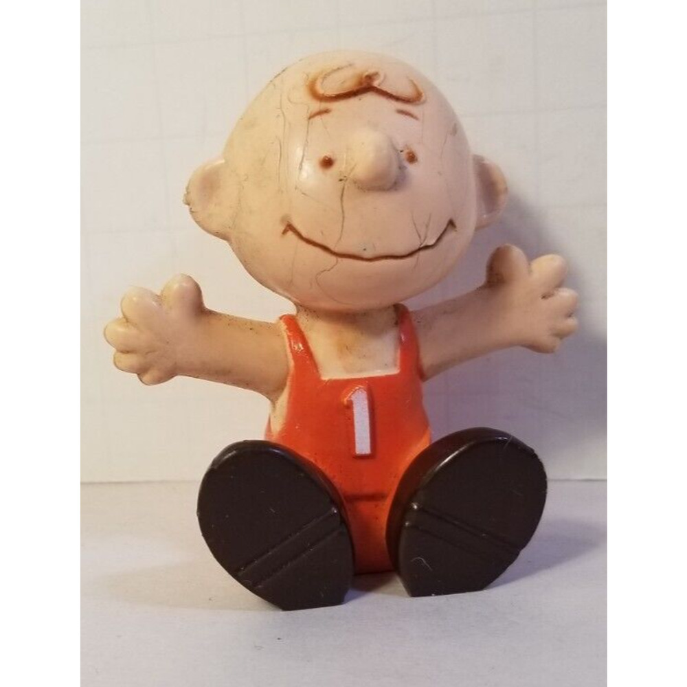 1950-1966 Charlie Brown Peanuts Stackable Toy Figurine Vintage Rare #1 Jersey
